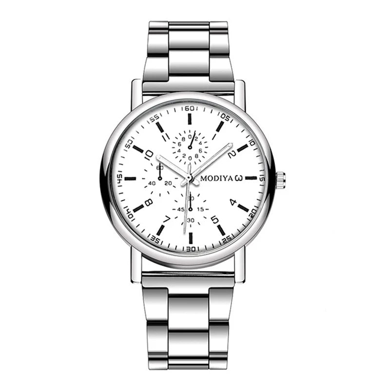 Relojes de moda para hombre, reloj deportivo informal de cuarzo con correa de acero para hombre, reloj Masculino