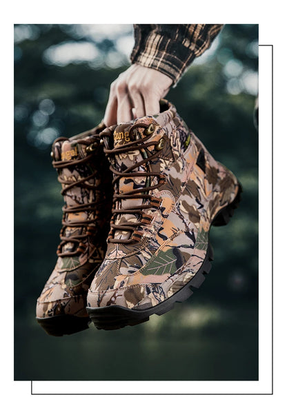 Botas tácticas de senderismo para hombre, botas para desierto con absorción de impactos y antideslizantes, calzado para senderismo, montañismo y camping al aire libre