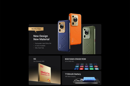 [Estreno mundial] Fossibot F112 PRO 5G Smartphone resistente, pantalla HD+ de 6,88", batería de 7150 mAh, 24 GB (8+16) + 256 GB, Android 14, cámara de 50 MP