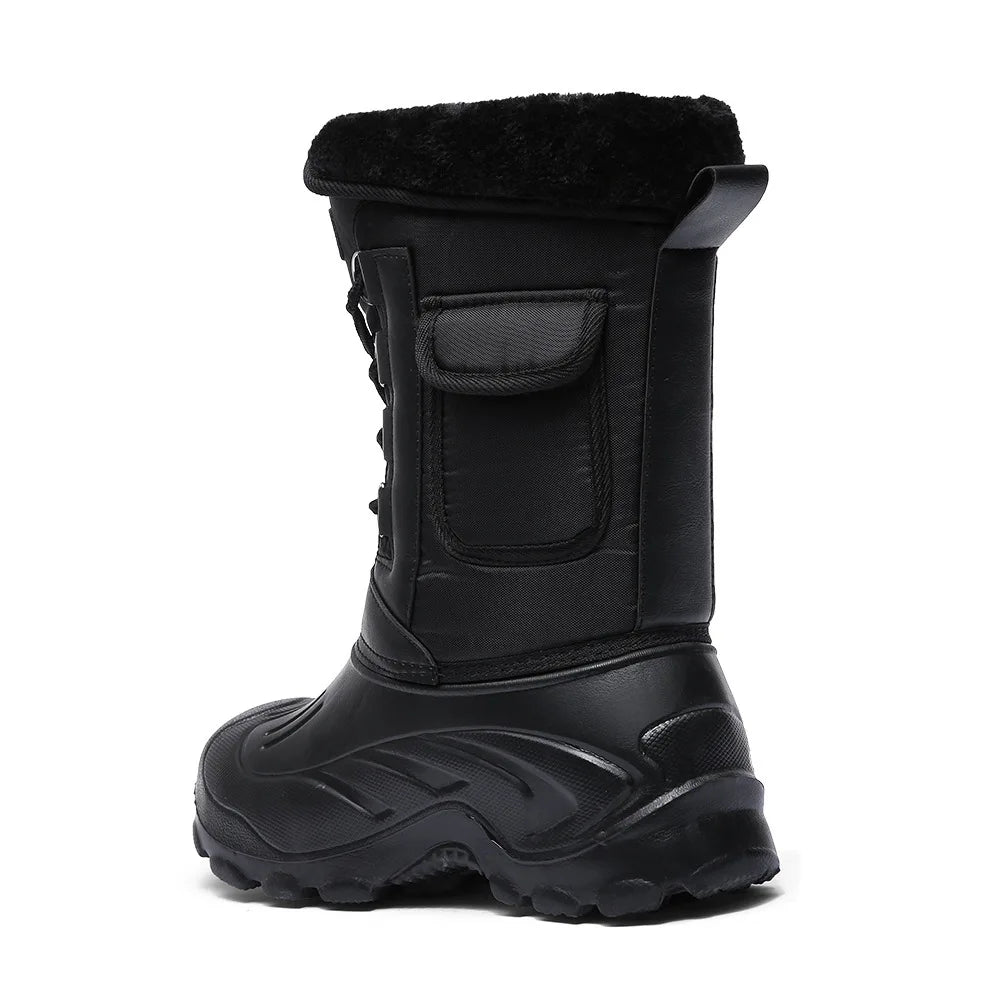 Botas de nieve de invierno para hombre, zapatos para pescar al aire libre, zapatos de trekking para la nieve, nuevas zapatillas de deporte para caminar al aire libre y pescar, botas para hombre 2024