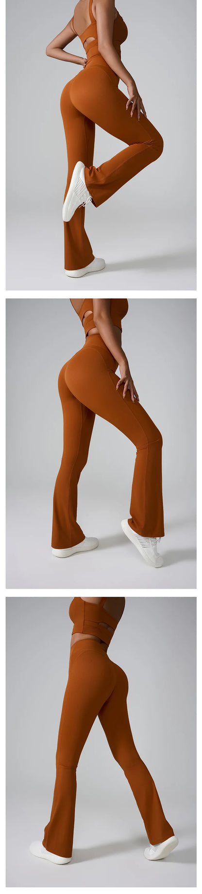 Pantalones de yoga acampanados para mujer, leggings de cintura alta, pantalones de pierna ancha, pantalones deportivos para entrenamiento en gimnasio, pantalones acampanados para correr al aire libre.