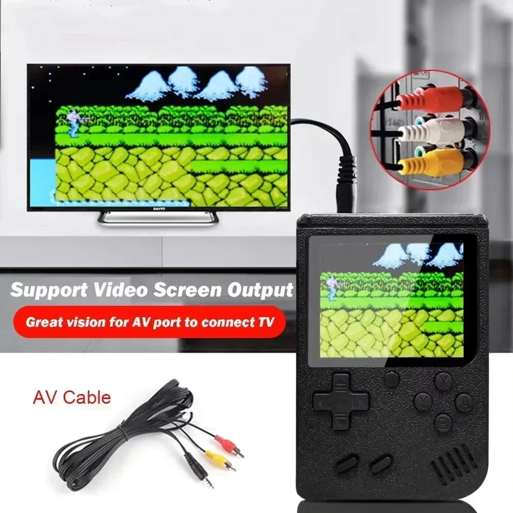 NUEVA mini consola de videojuegos retro portátil de 8 bits, reproductor de juegos portátil con 400 juegos integrados, salida AV, consola de juegos Game Boy