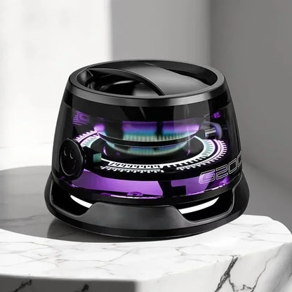 Altavoz Bluetooth magnético para exteriores, inalámbrico, portátil, minialtavoz estéreo de viaje con luz RGB y soporte para teléfono, novedad de 2025
