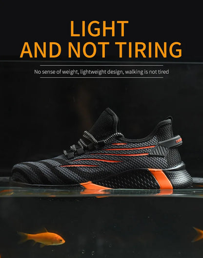 Zapatos de seguridad para hombre, zapatillas de trabajo antiperforación, calzado laboral indestructible, botas de trabajo ligeras para hombre, botas de seguridad.