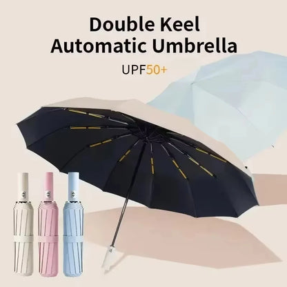 Paraguas automático Xiaomi de 24 pulgadas, color sólido, ligero, plegable, de gran formato, para exteriores, impermeable, con protección UV