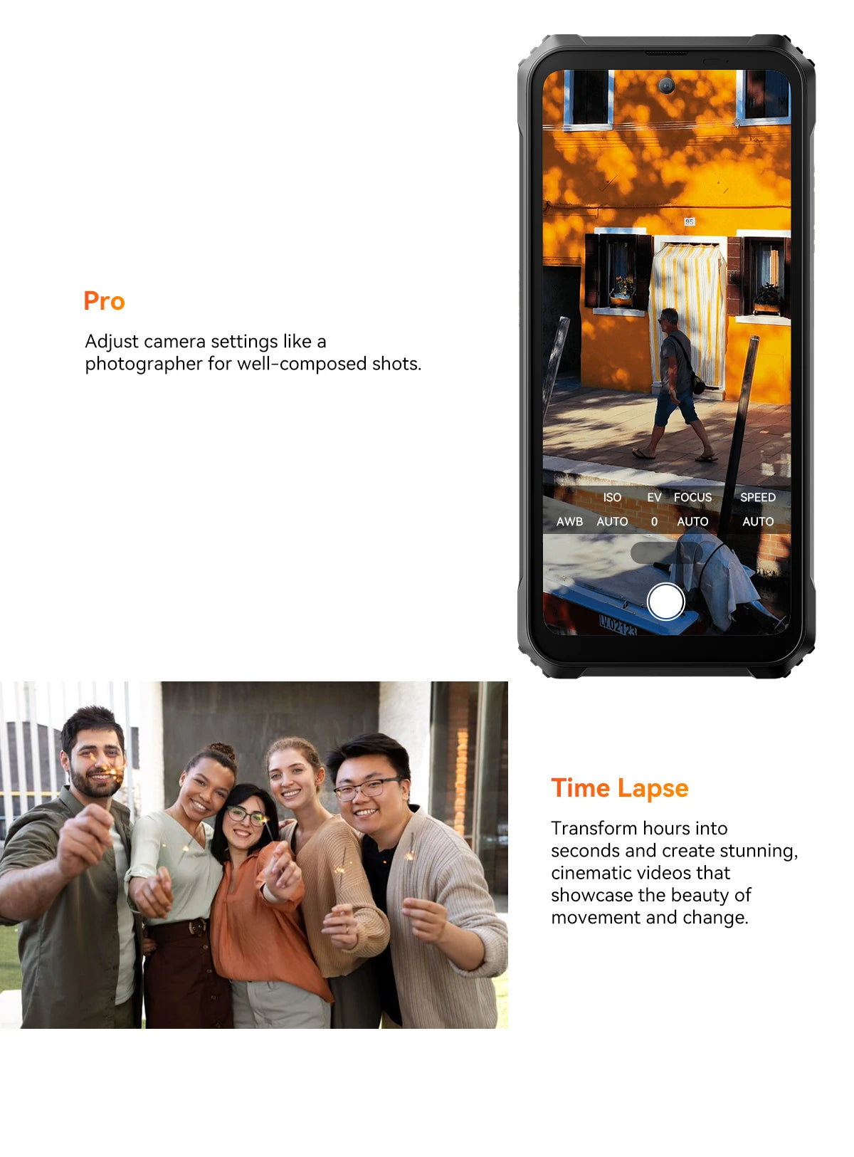 Teléfono resistente Blackview OSCAL Marine 2, 8 GB de RAM, 256 GB de almacenamiento, smartphone con IA, batería de 11000 mAh, pantalla HD+ de 6,56", procesador Unisoc T61, Android 15 y NFC.