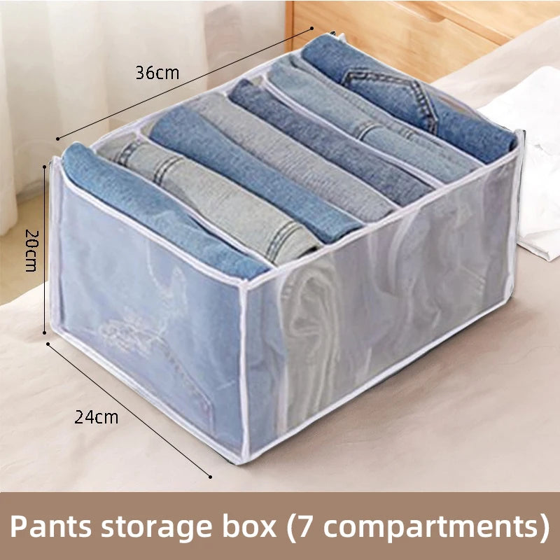 Organizador de ropa, pantalones, ropa, vaqueros, caja de almacenamiento, armario, organización de ropa interior, sujetador, calcetines, compartimento, caja, armario