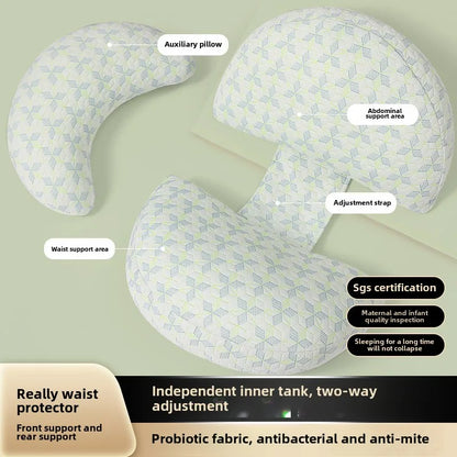 Almohada de cintura para maternidad, almohada de lactancia para embarazadas, ropa de cama para dormir para madres, almohadas corporales para embarazadas, accesorios de ayuda para el embarazo