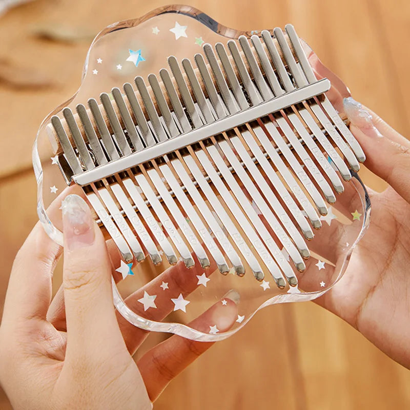 HLURU Kalimba 17, piano de pulgar de 21 teclas, cristal acrílico, Kalimba 17, piano de dedo de 21 teclas para principiantes y niños, instrumento de teclado