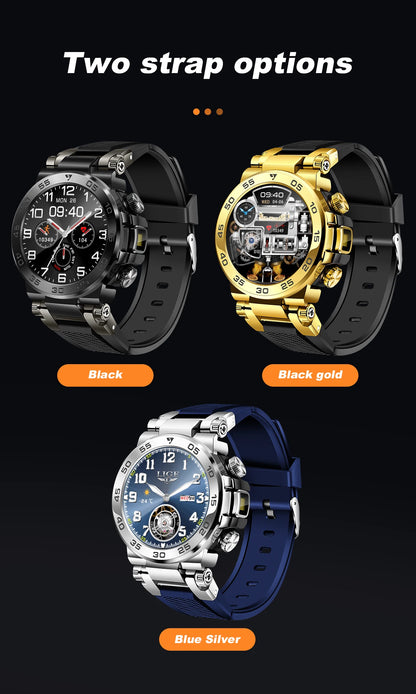 Nuevo reloj inteligente de negocios para hombre, pulsera impermeable de moda, reloj deportivo de lujo con monitor de ritmo cardíaco y sueño, reloj inteligente militar.