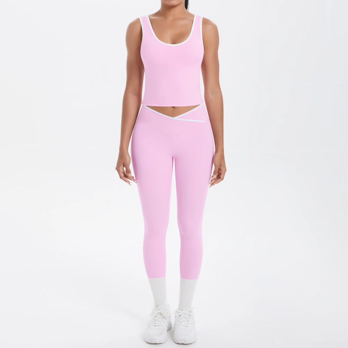 Conjunto de 2 piezas de pantalones de yoga con espalda descubierta y leggings para correr, de cintura alta, con estampado de melocotón y glúteos, para fitness y deportes.