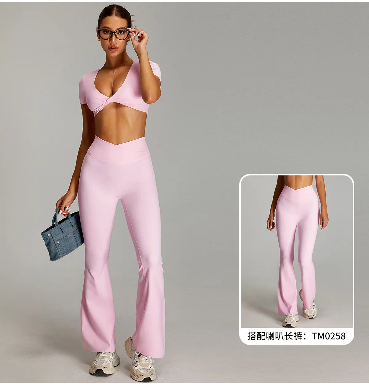 Conjunto deportivo de yoga para mujer mikeyoga, 2 piezas, secado rápido, ideal para gimnasio, correr y entrenar. Incluye ropa deportiva de manga corta para yoga.