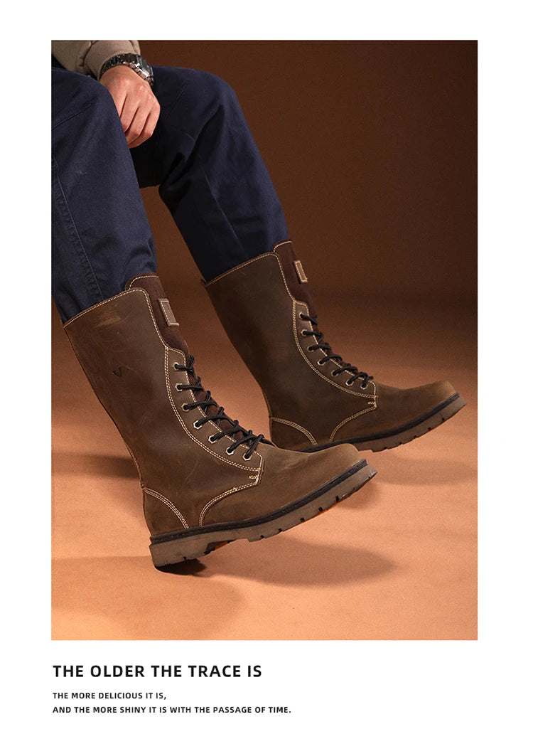 Zapatos de senderismo para hombre, botas de caza impermeables, botines tácticos de combate en el desierto, zapatos de trekking, zapatillas de trabajo de cuero para caminar para mujer