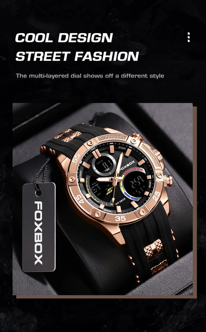 Relojes militares de moda para hombre LIGE, reloj cronógrafo deportivo original de lujo para hombre, reloj de cuarzo resistente al agua, reloj de pulsera digital