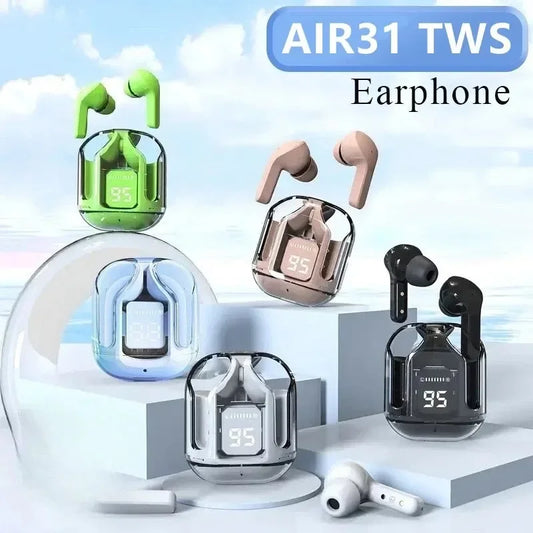 Auriculares inalámbricos Bluetooth T2 originales, transparentes, HIFI, con pantalla digital LED y sonido estéreo para Xiaomi.