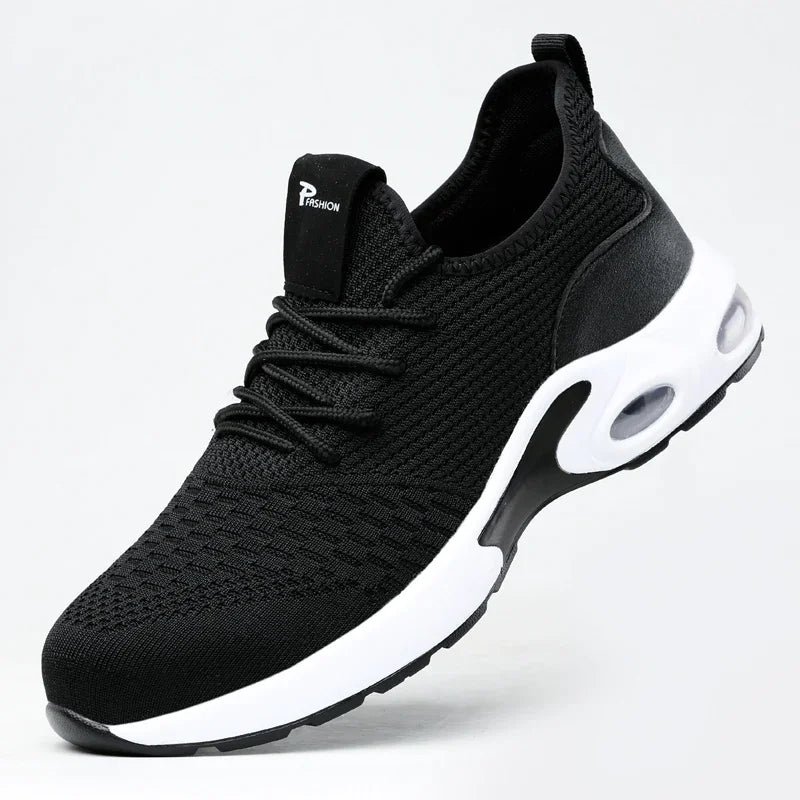 Zapatos de seguridad ligeros para hombre 2025, zapatillas de trabajo con puntera de acero, calzado de protección para hombre, antiaplastamiento, antipinchazos, zapatos indestructibles.