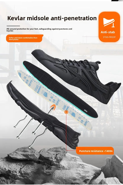 Zapatillas de seguridad con forro polar para hombre y mujer, botas de invierno con punta de acero, gruesas, cálidas, antiaplastamiento, para trabajo, tallas 36-46