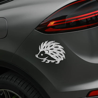 1 pieza de linda pegatina decorativa para coche de erizo con purpurina brillante, vinilo autoadhesivo para decoración de coche adecuada para coches, camiones