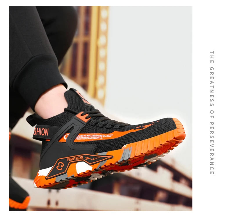 Botas de seguridad de caña alta para hombre, calzado de protección, zapatos de trabajo con puntera de acero, zapatos de seguridad antiperforación para hombre y mujer, botas de seguridad para el trabajo.