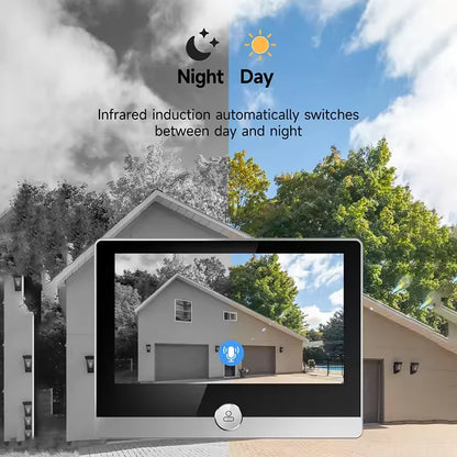 KUXA 4.3 Inch 1080P/158° Wifi Smart Door Bell Camera Tuya Video Door Peepholes PIR Movement Detection Eye Wireless Doorbell