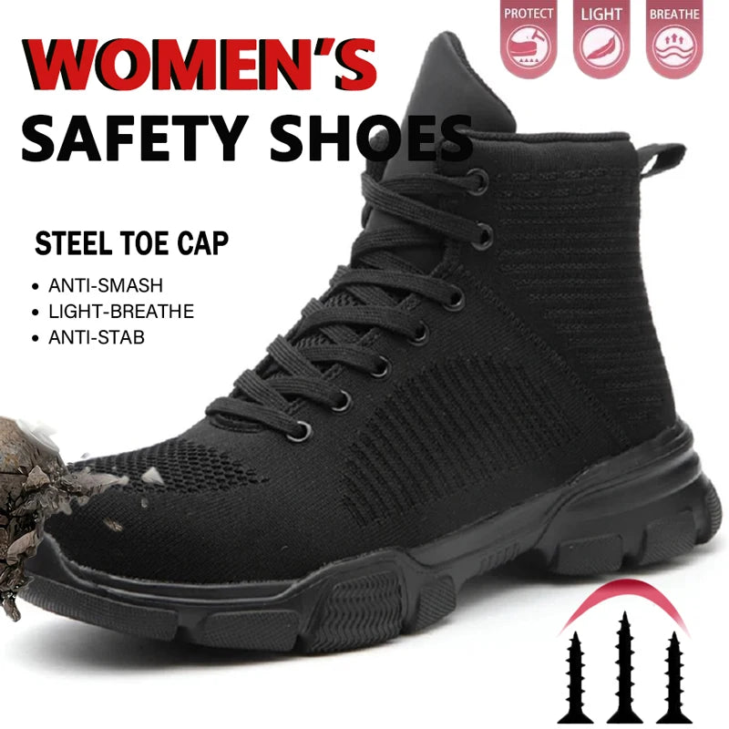 Safety Shoes Man Steel Toe Anti-Puncture Men's Work Shoes Men's Safety Boots Lightweight Men's Boots Security Protective Boot