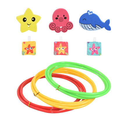 Aros de natación Deportes acuáticos Anillos de piscina con peso subacuático Natación a través de anillos Natación a través de anillos Anillos de buceo para niños y niñas