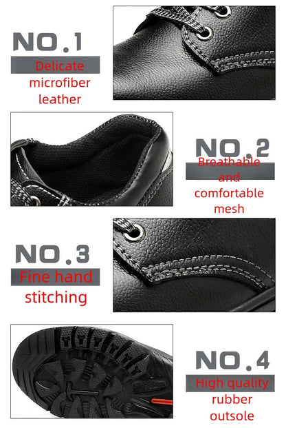 Calzado de seguridad para hombre y mujer. Antiimpactos, resistente a pinchazos, cómodo, antideslizante, resistente al desgaste, con control de olores. Ideal para la construcción y el trabajo.