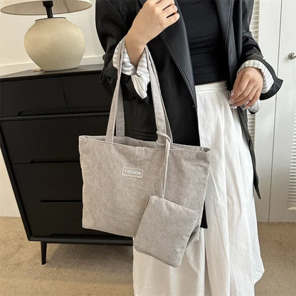 Bolso de mano moderno de gran capacidad, sencillo, estilo coreano, de un solo hombro, para uso diario, con bolsillo para teléfono, poliéster, talla L