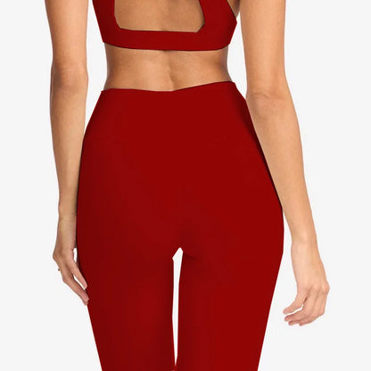 Conjunto de yoga de dos piezas para mujer PMWRUN. Incluye shorts y ropa deportiva para gimnasio.