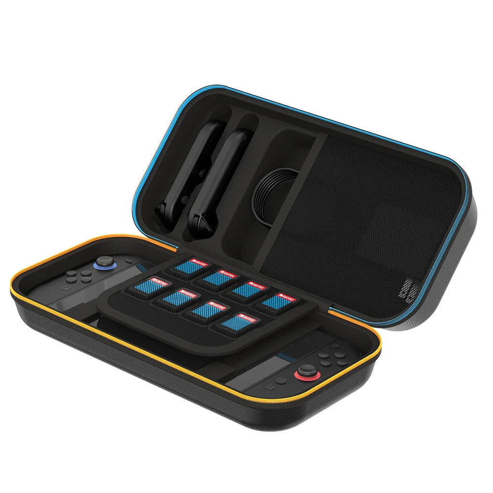 Estuche rígido grande para consola Switch 2 con agarre para joystick y protector de pantalla de vidrio. Accesorios para juegos.
