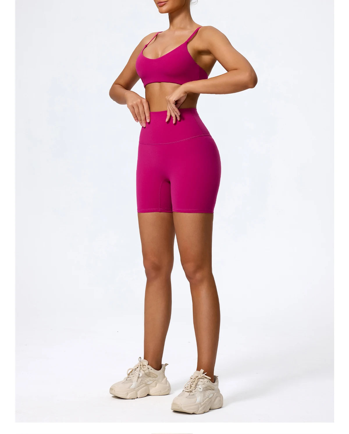 Ctenkevet - Conjunto deportivo de 2 piezas sin mangas para mujer, de verano, para gimnasio, yoga, de cintura alta, transpirable, mallas deportivas para mujer