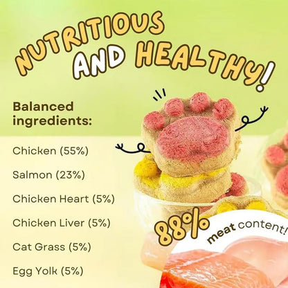 Snacks para gatos, liofilizados y nutritivos, para el adiestramiento de mascotas, limpieza dental rápida, galletas con forma de uña de gato, snacks para perros y gatos.