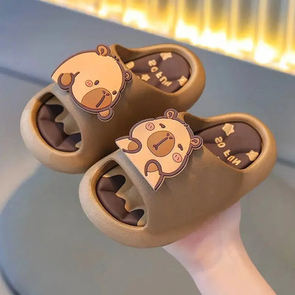 Pantuflas de interior para niños, de verano, antideslizantes, de PVC, para uso doméstico, para el baño, a juego con la familia, para niños y niñas.