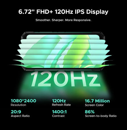 Teléfono resistente DOOGEE S200 Ultra 5G con IA, 48 GB + 1 TB, pantalla trasera de 1,34" con efecto de luz, procesador Dimensity 7400, batería de 11000 mAh, carga rápida de 66 W, NFC, WiFi 6E.