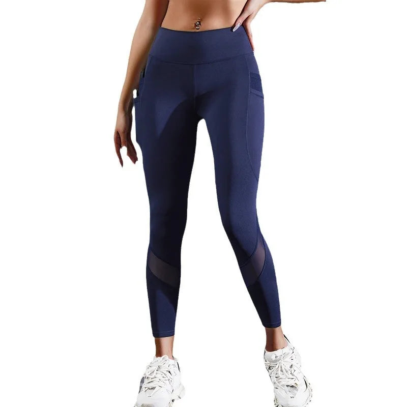 Leggings sin costuras 2024 con bolsillo para mujer, mallas suaves para entrenamiento, ropa deportiva, pantalones de yoga, cintura alta, ropa de gimnasio, leggings de spandex, novedad.