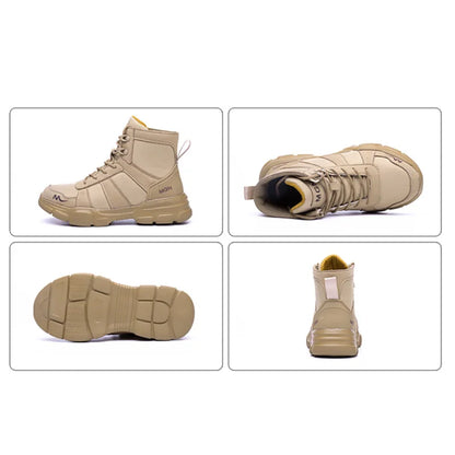 Botas de trabajo, zapatos de seguridad indestructibles, zapatos con punta de acero para hombre, zapatillas antipinchazos, zapatos de trabajo antideslizantes para mujer, botas tácticas para hombre