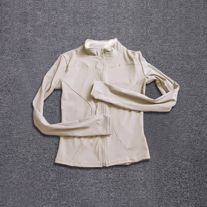 Chaqueta deportiva de manga larga para mujer, abrigo de entrenamiento, ropa de entrenamiento de gimnasio, ropa deportiva de yoga
