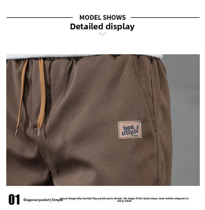 Pantalones casuales de hombre de corte holgado y a la moda, ideales para otoño e invierno. Estilo deportivo clásico y sencillo. Cómodos pantalones holgados para el trabajo.