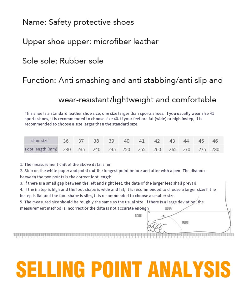 Zapatos de seguridad para hombre con puntera de acero, botas impermeables, a prueba de pinchazos y antigolpes, zapatillas de trabajo para exteriores, zapatos de construcción.