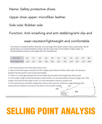 Zapatos de seguridad para hombre con puntera de acero, botas impermeables, a prueba de pinchazos y antigolpes, zapatillas de trabajo para exteriores, zapatos de construcción.