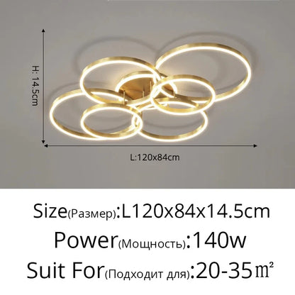 Lámparas de araña LED modernas, iluminación interior para sala de estar, estudio, dormitorio, lámparas de anillos redondos, lámparas de araña con lustre para vestíbulo, luminarias