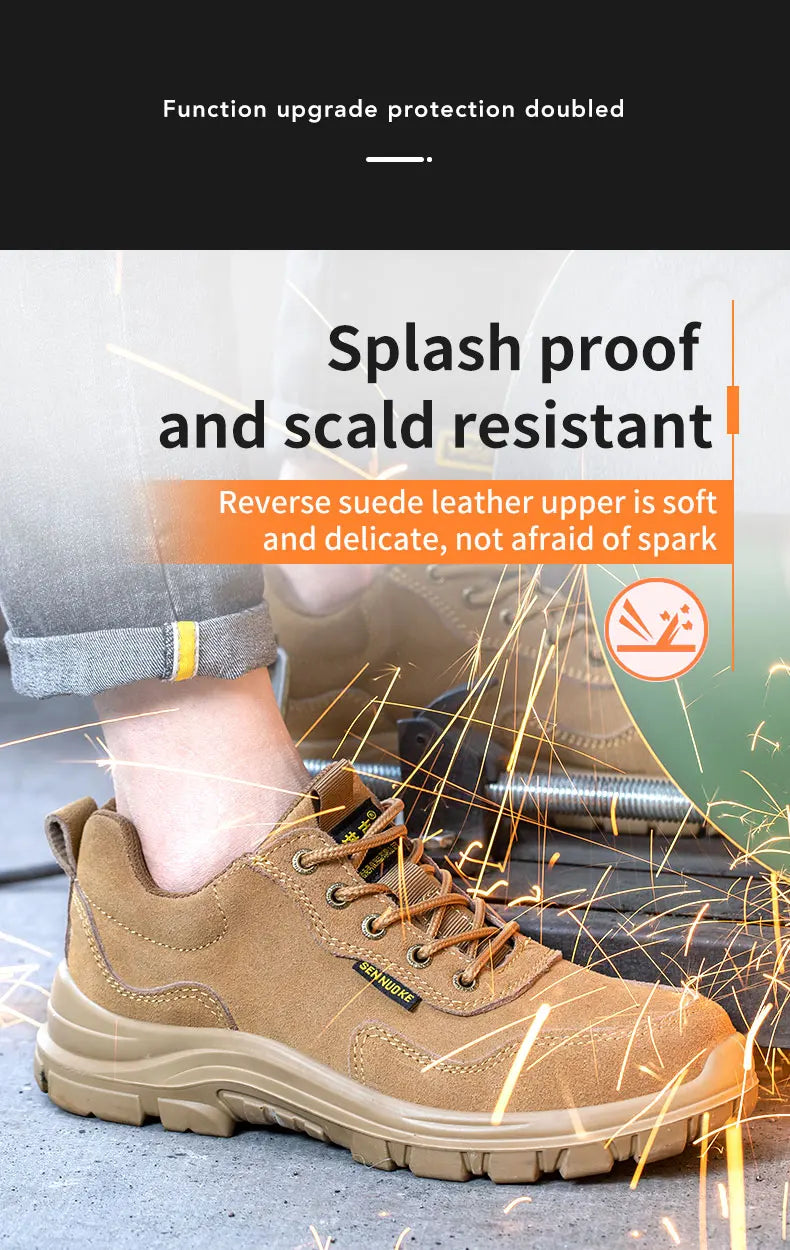 Safety Shoes Man for Work Man's Safety Working Shoes Working Lightweight Work Wear   Industrial Security-Protection