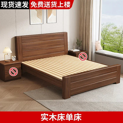 Cama de madera con almacenamiento, económica, elegante, bonita, de lujo, tamaño completo, con base de cama, tamaño queen, para el hogar, accesorios para el hogar