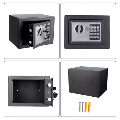 Caja de seguridad con cerradura electrónica digital con teclado, totalmente de acero, para el hogar y la oficina.
