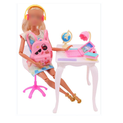 19 lindos accesorios escolares, regla, lápiz, lámpara de mesa, casa de muñecas, artículos en miniatura para muñecas, juguetes para niños, regalo de Navidad.