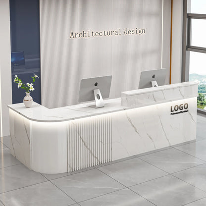 Mostrador de bar de oficina profesional, diseño de belleza de lujo simple, mostrador de recepción, salón moderno, Bancone Bar Lusso, muebles comerciales
