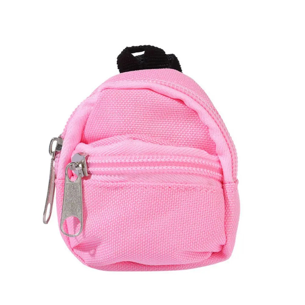Regalos Muñecas Accesorios Mochila BJD 1/6 con cremallera Regalos para niños Mochila escolar para muñecas BJD Mochila para muñecas Bolso para muñecas Bolso para muñecas en miniatura