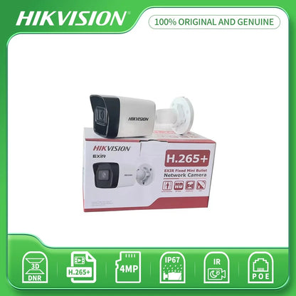 Cámara de red tipo bala fija Hikvision DS-2CD1043G2-I de 4 MP MD 2.0 con detección de personas y vehículos, WDR de 120 dB, IP67, H.265+, EXIR 2.0