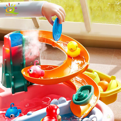 Juguetes de cocina para niños, eléctricos, divertidos, para jugar con agua, lavar platos, pescar, juegos de rol para el hogar, juguetes educativos para bebés.