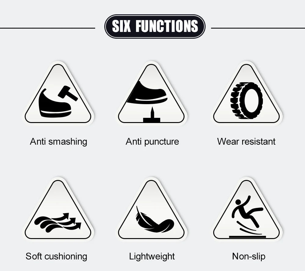 Botas de seguridad con puntera de acero para hombre - Calzado de trabajo resistente a perforaciones, antideslizante y duradero para la construcción y uso industrial en exteriores.